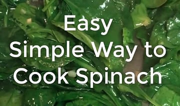 Simple Easy Spinach, Garlic and Olive Oil
