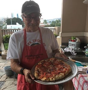 Albert Grande with Pizza