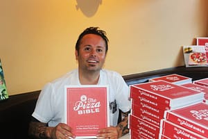 Tony Gemignani with the Pizza Bible